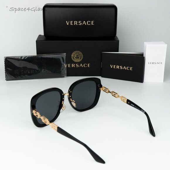 Versace Women Sunglasses Black Grey Butterfly VE4407D GB1/87 NEW AUTHENTIC main image 7